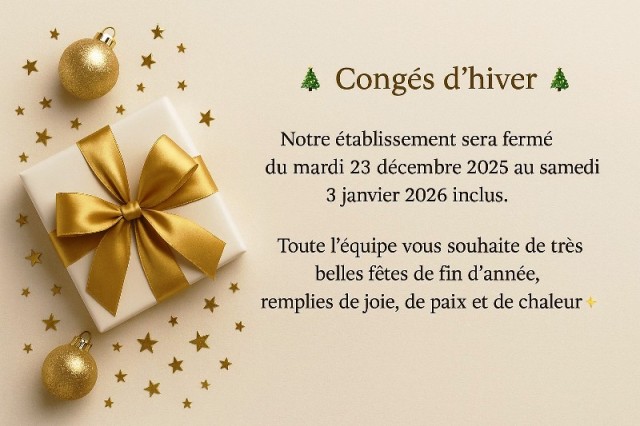 Congés de Noel