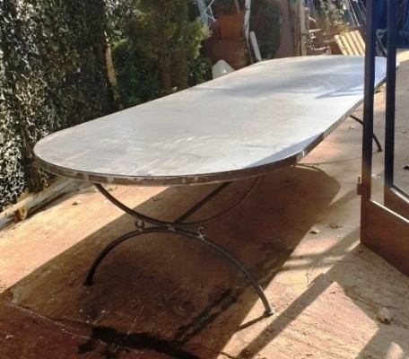 table ovale 4m brut (sans peinture)