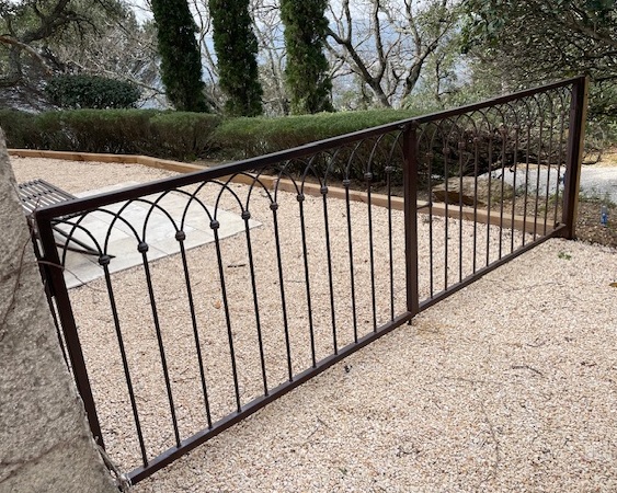 portillon 3m en 2 ouvrants serrure crochet