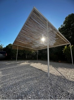 carport 5400x4500 modele bandeau 80x50 blanc