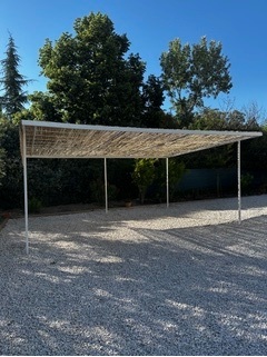 carport 5400x4500 modele bandeau 80x50 blanc