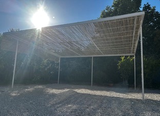 carport 5400x4500 modele bandeau 80x50 blanc