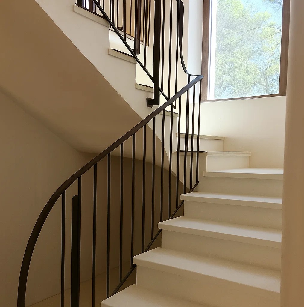rampe classique main courante fer plat 40x8, patin